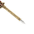 Miniatyrbillede 3 af 5: Fjerpen Sæt Udsøgt Retro Glat Skrivning Fjerpen Kalligrafi Pen Kit med Flere Udskiftelige Nib Rød