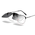 Miniatyrbillede 2 af 4: Clip-on Solbriller Blå Spejlglas 40x58mm—pa
