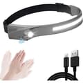 Hodelykter Vanntett Sensor Hodelykt Kraftig Hodelykt 5 Moduser USB Oppladbar LED Hodelykt, Camping, Lesing, Vandring, Sykling, ...
