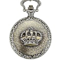 Pikkukuva 1 / 5: Vintage Crown Retro Ketju Kvarts Analogi Taskukello