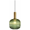 Miniatyrbilde 1 av 5: Industriell vintage pendellampe, moderne retrostil hengelampe, pendel, glasskjerm med polert messing lampeholder [Energiklasse A++]（PA）