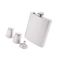 Pikkukuva 5 / 5: 1/2/3 7oz Ruostumattomasta Teräksestä Valmistettu Hip Flask -setti Taskukolvi Tyypillä A Type A 2Set