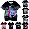 Miniatyrbilde 2 av 3: Barn Among Us 3D-T-shirt Toppar Gutter Jenter Tenåring T-skjorte A