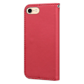 Miniatyrbillede 2 af 4: Kompatibel iPhone SE 2020/8/7 Cover - Stødtæt Sjov 3D Dyr Kat Flip PU Læder Sød Magnetisk Lukning Stativ Cover - Rød