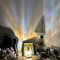 Miniatyrbillede 4 af 5: Projektorlampe til soveværelse - Sensorisk lys med 16 farver, Projektor Natlampe til Soveværelse（17-farvet dynamisk vandbølge + fjernbetjening）