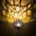 Miniatyrbild 5 av 5: Solarlampor för trädgård utomhus, sprucken glaskula staketlampor