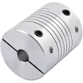 Miniatyrbillede 2 af 3: 8mm til 10mm Akselkobling 19mm Længde 25mm Diameter Trinmotorkobling Aluminiumlegering Koblingsdon til 3D-printer CNC-maskine DIY-enkoder