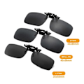 Miniatyrbillede 1 af 4: Clip-on Solbriller Sort Glas 35x55mm—pa