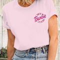 Miniatyrbilde 1 av 2: Barbie Trykket T-skjorte Kvinne Sommer Topp T-skjorte GH1014-E L
