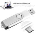 Miniatyrbild 4 av 4: 2 i 1 USB-minne OTG USB-minne Micro USB Datalagring Vit CW10040128GB