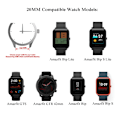 Miniatyrbillede 3 af 5: 20mm 22mm Urrem Til Amazfit GTS 2/3/4 Mini Band GTR 2/3/4 42mm Silikon Armbånd Armbånd Til Amazfit Bip Band Tilbehør Gul