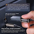Miniatyrbillede 5 af 5: Bluetooth Aux-adapter USB til 3,5 mm udtag Bil o Bluetooth 1pc