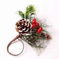 Miniatyrbild 2 av 5: Servettringar Set om 6 Tallbarrsbär Jul Thanksgiving Högtid Rustik Bondgård Servett Ri.pa