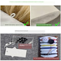 Miniatyrbillede 5 af 7: Dunjakke Pels Krave Stripe Faux Krave GRÅ 85CM 85CM grå grey 85cm-85cm