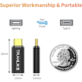 Miniatyrbilde 5 av 5: Lightning til USB-C-adapter, støtter 60W PD hurtiglading og dataoverføring for 15/15 Pro/15 Plus/15 Pro Max
