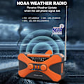 Miniatyrbild 4 av 5: 10000mah Vevradio för nödsituationer - Solcellsdriven vevradio Campingprylar Överlevnad G Orange English version