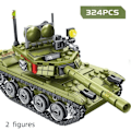 Pikkukuva 2 / 5: Militär 85 Main Battle Tank Byggklossar WW2 Pedagogisk Leksak Med Två Dockor 1 set