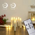 Miniatyrbild 4 av 5: 12 st LED-ljus med timer, flimrande ljus för bröllopsdekoration Grön Grön Grön Grön