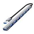 Miniatyrbilde 1 av 4: INF USB3.0 til USB2.0/3.0 USB-hub med 7 porter Sølvgrå