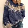 Miniatyrbillede 2 af 5: Klassisk Mohair Strikket Trøje Til Efterår Vinter Åndbar Og Grå grey L