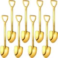 8 stycken guld spadeformade skedar i rostfritt stål