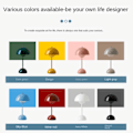 Miniatyrbilde 3 av 5: Nordisk dansk blomknopp bordslampe, bryllupsrom, soverom, skrivebordsdekorasjon, lampe, nattlampe (oppladbar) Svart Svart