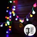 Farverige lyskæder med stik, 3 meter 20 LED farvede globelys 20 LED