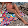 Miniatyrbillede 3 af 5: Mikrofiber Sandfri Strandhåndklæde - Hurtigtørrende Superabsorberende Store Store Tynde Håndklæder Filt til Rejser Pool Svømning Camping Yoga Piger Kvinder