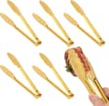Serveringstång, 5 delar, rostfritt stål guld, för buffé och fester, 24 cm