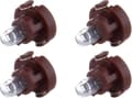 4-pakning med erstatningspærer for instrumentpanel, dashbord, AC-panel, midtkonsoll, varmhvite T3 Neo Wedge halogenpærer 12V