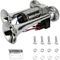 Pikkukuva 1 / 5: Kuorma-auton ilmatorvi 600db Kaksoistrumpetilla Super High Electric Car Air Horn Kit Kompressorilla
