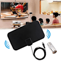 Miniatyrbilde 5 av 5: Innendørsantenne for full HDTV-mottak 25 dB - svart—pa