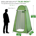 Pikkukuva 2 / 3: Campingsuihku - Pop Up -suihkuteltta, Kannettava Campingsuihkuteltta, Camping-WC:n ja Pukuhuoneen Markiini Ikkunoilla Leirintäalueelle ja Rannalle