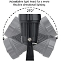 Pikkukuva 3 / 4: 4 kpl LED Cob 5W 220V kohdevalaisimia, säädettävät puutarhavalot piikillä, ulkovalaisimet puutarhaan ja terassille (lämmin valkoinen).pa