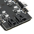 Miniatyrbillede 3 af 5: 6-vejs splitterhub 4PIN PWM hastighedsregulering 3PIN ARGB lysstyring udvidelseskort SATA-interface