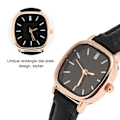Miniatyrbild 3 av 5: Damklocka Analog Kvarts PU-Rem Armband Legering Foder Kvinnors Armbandsur (Black Strap Black Dial)