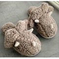 Miniatyrbillede 2 af 5: Voksne Unisex Dyretøfler Varme Plys Dinosaur Design Hjemmesko Sjove Triceratops Tøfler Skridsikre Soveværelsestøfler Kaffe Coffee 38-39