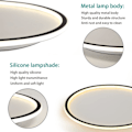 Miniatyrbilde 4 av 5: Paris_LED taklampe dimbar med fjernkontroll, 25W svart LED taklampe Φ40CM 3000K-6000K, indirekte belysning taklampe for soverom