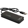 Miniatyrbillede 2 af 5: 2X 3 Port USB 2.0 Hub Ekstern 7.1Ch Lydkort Headset Mikrofon Adapter til Pc Sort.pa