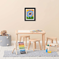 Miniatyrbillede 3 af 5: My Little Davinci Træramme til Billeder 20 Ark Kunstværker - Børns Kunstudstillingsramme Fremragende sort