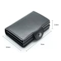 Miniatyrbillede 5 af 5: Dobbelt Anti-Tyveri Tegnebog RFID-NFC Sikker POP UP Kortholder Brun Kaffebrun