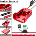 Miniatyrbillede 3 af 5: Power Wheel-adapter til Milwaukee M18-batteri 18V-konverter med sikringer og kabeltilslutninger 2-pak[qb]