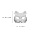 Miniatyrbillede 2 af 3: 15 stk. hvide dekorationsmalbare masker halv ansigts kattemasker Halloween fest tomt papir almindeligt