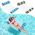 2-pack Uppblåsbar Pool Hängmatta Stol, 4-i-1 Flytande Solstol & Madrass, Blå & Grön