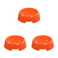 Miniatyrbilde 5 av 5: 3/5 Sikker og giftfri plast hundskål Holdbar og langvarig oransje orange 3Set