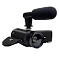 Miniatyrbillede 1 af 4: Kamera med mikrofon Videosky Fhd 1080p 16mp Vlogging Youtube-kamera 16x digital