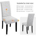 Miniatyrbilde 5 av 5: 4-pakks jule-stolsdeksler, elastiske, avtagbare, vaskbare, Leaves-lys grå