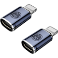 Miniatyrbild 1 av 5: Paris_USB C till Lightning-adapter, [2-pack] Typ C Hona till Lightning Hane-adapter, Stödjer 27W PD, Typ C-laddning, Dataöverföring