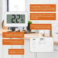 2 Digital Kitchen Thermometers, Mini Refrigerator Thermometer, Freezer Thermometer