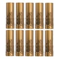 10 st E14 Metallrör för Ljushållare Lampfot Belysningstillbehör 25x80mm Guldbrons